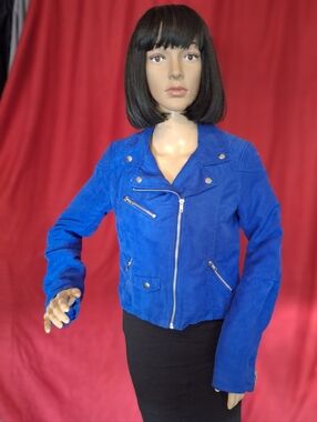 Divided Cobalt Blue  Moto Jacket / Juniors Size 8